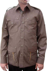 Buy Brown Hunting Shirts for Men. Crafted from Cotton fabric, this shirt is a perfect companion for outdoor escapades, ensuring you stay cool and stylish during hikes, camping trips, and wildlife explorations.